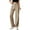 Khaki, variant on EDFBUYKRS Female Women Pants Casual Black Work Pants Women Tall Women's Wide Leg Pants High Waisted Dress Work Pants Business Casual Pants with Pockets Features: M