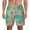 thumbnail image 2 of Goofa Colorful Palm Leaves Printed Men's Swim Trunks Board Shorts Quick Dry Mens Swimming Trunks with Compression Liner,Breathable Fit Hawaii Beach Shorts-X-Large, 2 of 9