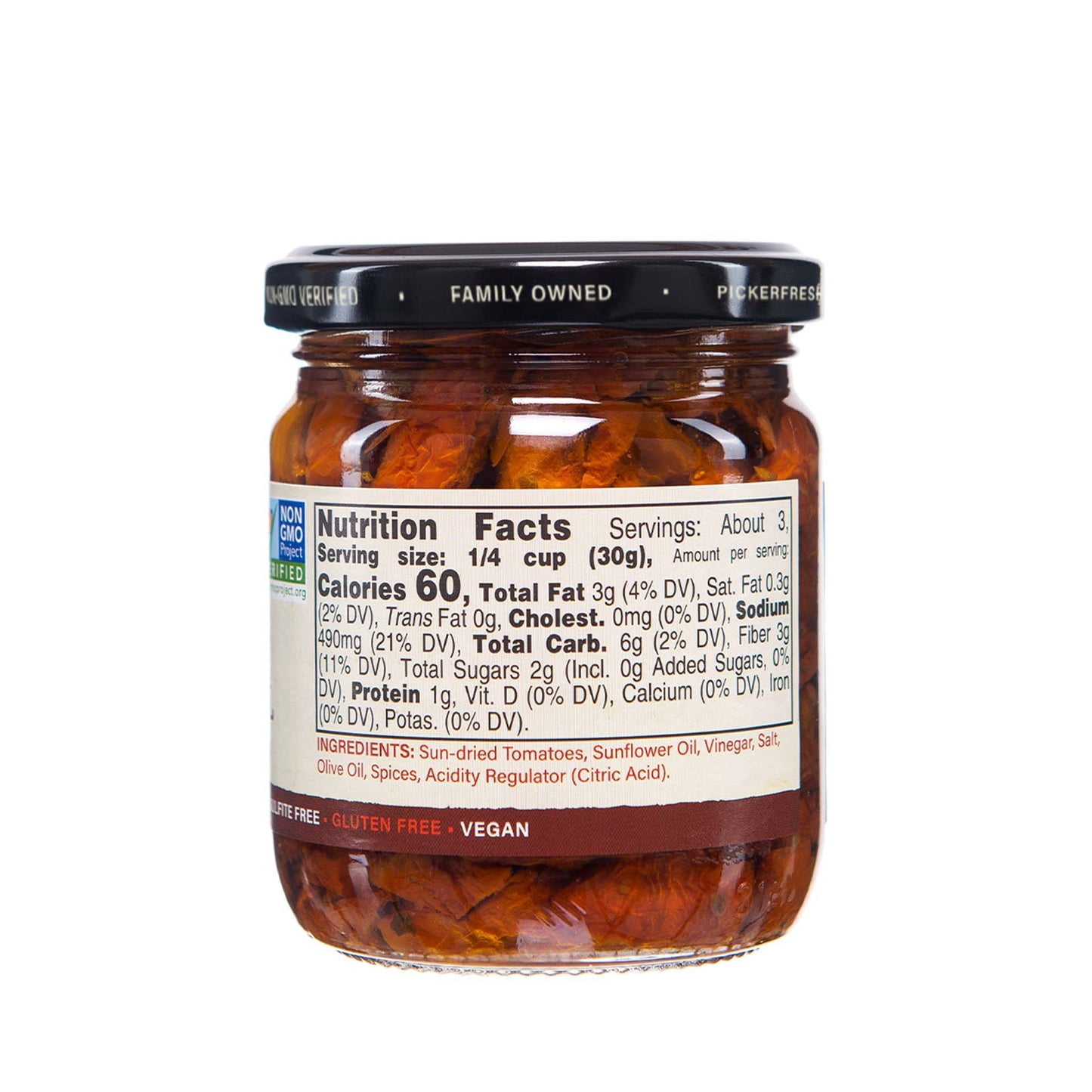 Pack of 6, Pickerfresh Sun Dried Tomato in oil with Herbs, 7 fl oz
