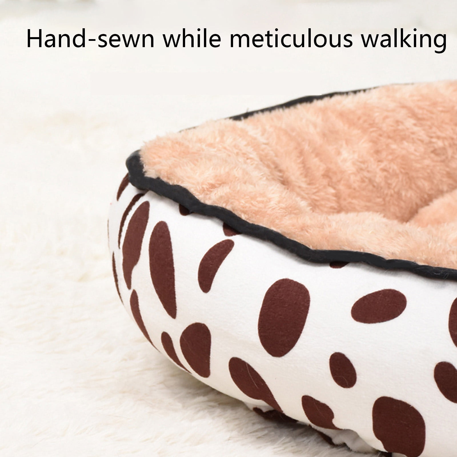 Specollect Clearance 4Pcs Small Dog Bed for Small Dogs,Cat Beds for Indoor Cats Washable,Oval Orthopedic Dog Bed,Warming Soft Calming Sleeping Puppy Bed Durable Pet Bed with Anti-Slip Bottom