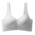thumbnail image 4 of Lounge Bras Women Ladies Comfort Unpadded Lace Underwear Adjustable Breathable Underwire Bra Cotton Bras Women Grey M, 4 of 4