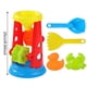 thumbnail image 3 of Juego de juguetes de playa con rueda de agua de arena: set de juego de plástico para niños con arenero, embudo para tamizar arena, pala y kit de herramientas para niños y niñas, 3 of 4