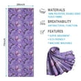 thumbnail image 2 of Purple Butterfly Pattern Hot Yoga Mat Towel Non Slip for Hot Yoga - Quick-Drying Yoga Mat Cover with 4 Corner Pockets with Travel Bag - Hot Yoga Towel Non Slip 74"x26", 2 of 6