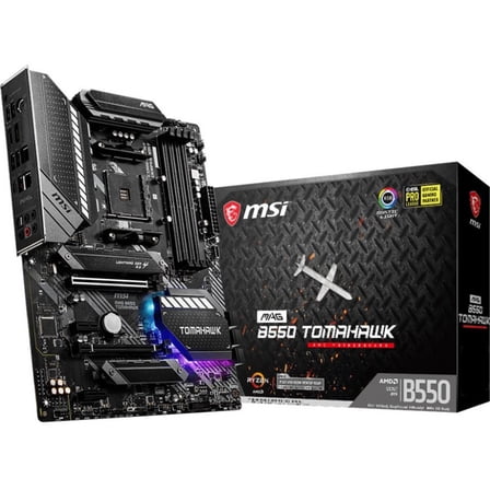 MSI MAG B550 TOMAHAWK Desktop Motherboard, AMD B550 Chipset, Socket AM4, ATX