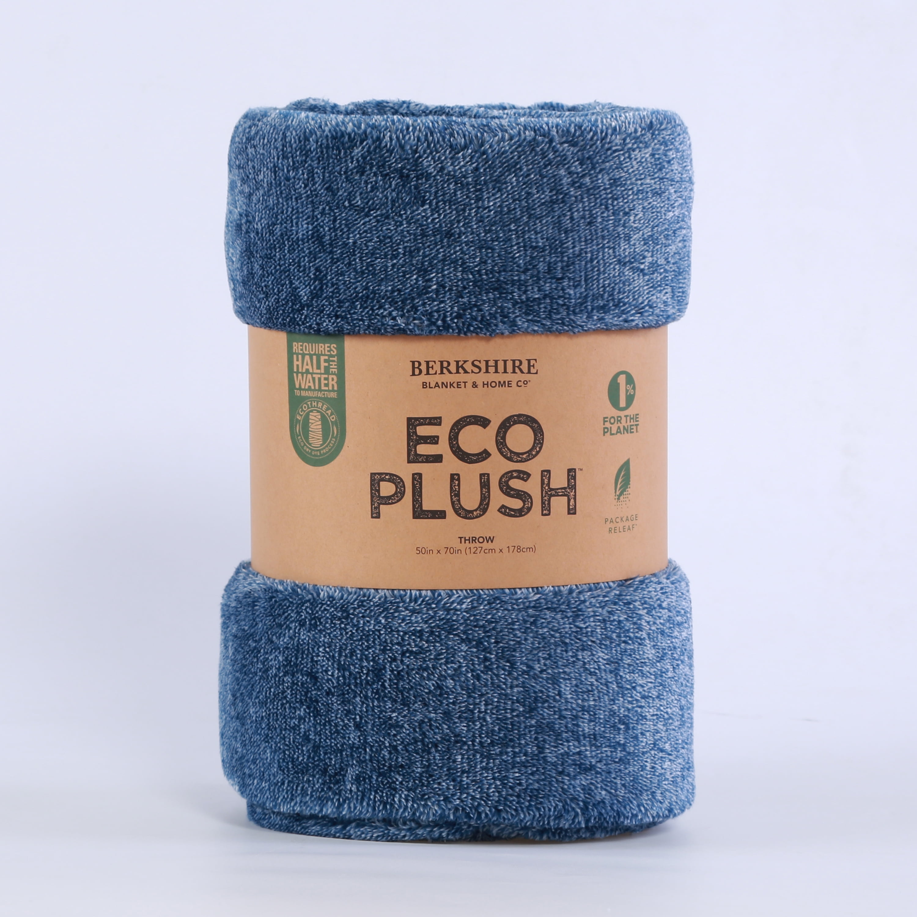 Berkshire Blanket & Home Co Eco Plush Throw 50” x 70” Blue