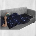 thumbnail image 6 of Constellation Soft Flannel Fleece Throw Blanket, Realistic Celestial Gemini Leo Pisces Sagittarius Galactic, Cozy Plush for Indoor and Outdoor Use, 70" x 90", Pale Blue Dark Blue, by Ambesonne, 6 of 6