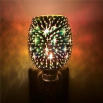 3D Glass Wall-Plug Wax Melt Warmer Electric Wax Burner Fragrance Warmer Night Lamp for Home Bedroom Kitchen Garage Gifts
