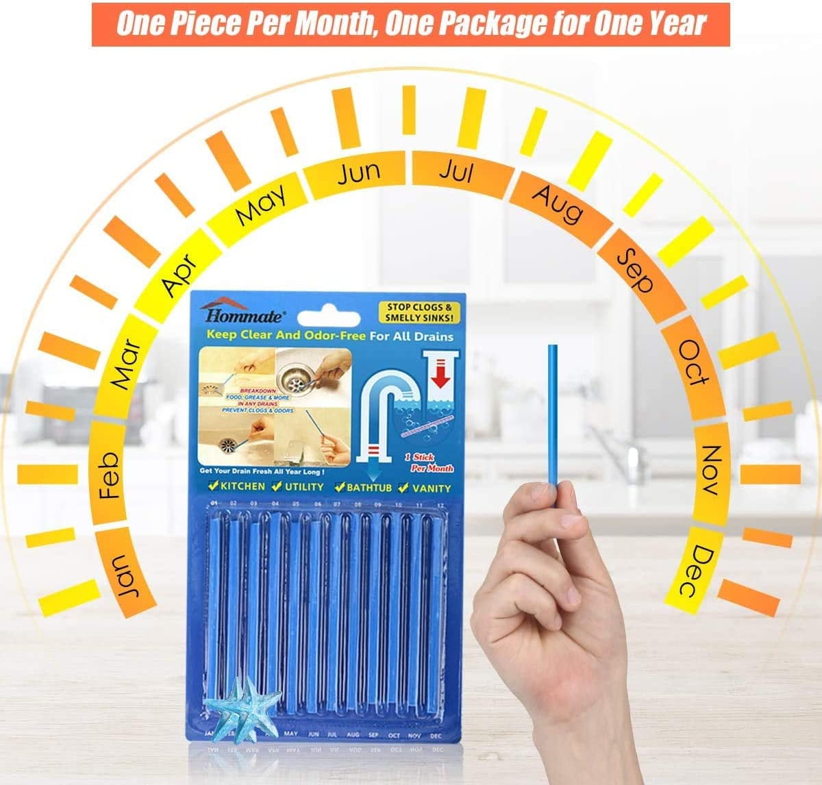 Drain Sticks for Sinks, Disposals, Bath Tubs, and Toilets, 1 - Kroger