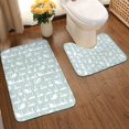 thumbnail image 2 of Yiaed White Swan Print Bathroom Mat Set 2 Pieces Mat Anti-Skid Pad Ultra Soft and Absorbent Bathroom Bath Mat Contour Bath Rugs for Toilet Base, 2 of 6