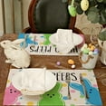 thumbnail image 5 of Easter Placemats Set of 4 - 12x18" Bunny Rabbit Hello Peeps Polka Dot Burlap Spring Farmhouse Table Decor AP567-4, 5 of 5