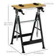 thumbnail image 2 of Work Bench Tool Stand with Adjustable Height and Angle, Carpenter Saw Table with 4 Clamps, Steel Frame, 220lbs Capacity, 2 of 6
