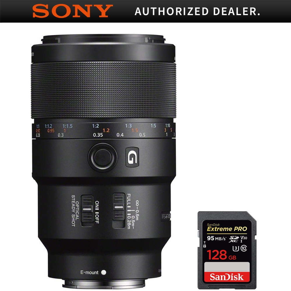 Sony Sel90m28g Fe 90mm F2 8 Macro G Oss Full Frame E Mount Macro Lens With Sandisk Extreme Pro Sdxc 128gb Uhs 1 Memory Card Walmart Com Walmart Com Sony Sel90m28g Fe 90mm F2 8 Macro G Oss Full Frame E Mount Macro Lens With Sandisk Extreme Pro Sdxc 128gb Uhs 1 Memory Card Walmart Com Walmart Com