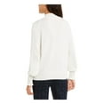 thumbnail image 2 of TOMMY HILFIGER Womens White Textured Long Sleeve Mock Sweater Size: XS, 2 of 4