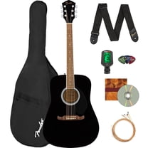Fender FA-125 Dreadnought Acoustic Guitar - Black w/ Gig Bag