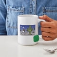 thumbnail image 4 of CafePress - Cactus Lights Black Snoopy Ceramic Mug - 15 oz Ceramic Large White Novelty Mug, 4 of 6