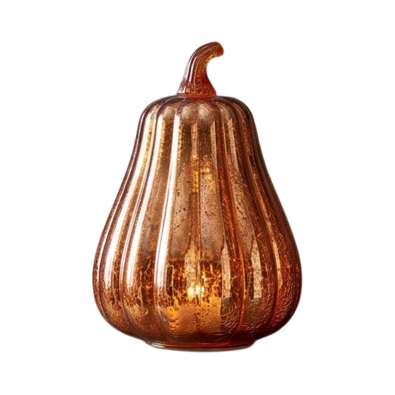 Miwamany Light Up Pumpkin Decorations, Glass LED Glowing Pumpkin Light for Thanksgiving Halloween Home Table Decor, Fall Harvest Centerpiece