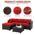 thumbnail image 4 of Snubbull 9 Pcs Outdoor Patio Cushion Covers with 4 Size, Waterproof & Zippered, Red, 4 of 7