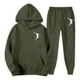 thumbnail image 4 of Sweatsuits Men 2 Piece Outfit Street Print Pullover Sweatshirt And Sweatpant Outfit Jogger Running Training Winter Suit, 4 of 4