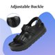 thumbnail image 4 of Sandalias SOSOWHLTE Comfort Slides con soporte para arco, color negro, talla 6, 4 of 5