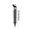 thumbnail image 2 of Snow Gauge, Durable Metal Snow Measuring Stick, 34.3 Inch Outdoor Yard Stake with Accurate Scale Christmas Decorations, Black, 2 of 6