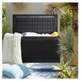 thumbnail image 6 of SONGMY 100 Gallon Resin Deck Box with Cushion, Waterproof Outdoor Storage Box with Lockable Lid for Garden Tools, Patio Cushions (Black), 6 of 7