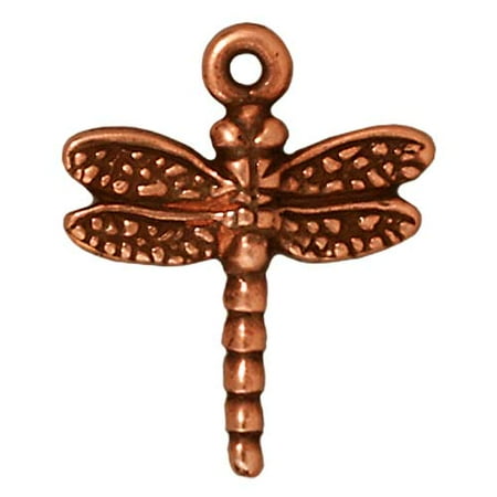- Copper Plated Pewter Dragonfly Charm 21mm (1)