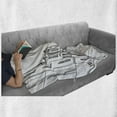 thumbnail image 6 of Cityscape Soft Flannel Fleece Blanket, Paris Street with Houses Buildings and Tree on Alleyway Eiffel Tower Background, Cozy Plush for Indoor and Outdoor Use, 50" x 70", Black White, by Ambesonne, 6 of 6