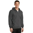 thumbnail image 4 of Port & Company Essential Fleece Full Zip Hooded Sweatshirt-4XL (Charcoal), 4 of 6