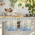 thumbnail image 4 of Blue Hydrangea Kitchen Towels Set of 2, Spring Summer Eucalyptus Vintage Beige Absorbent Dish Towels for Kitchen, Microfiber Hand Towel, Quick Drying Tea Towel for Cleaning Decorative Dishcloths, 4 of 7
