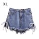 thumbnail image 1 of Pantalones cortos de mezclilla para mujer, pantalones cortos sueltos de mezclilla para niña, pantalones ajustados de cintura alta, azul claro, XL Inevent AP001242-12B, 1 of 7