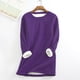 thumbnail image 2 of Sudadera informal de felpa gruesa para mujer, cálida, de terciopelo, con cuello redondo, para el invierno, prenda interior., 2 of 6