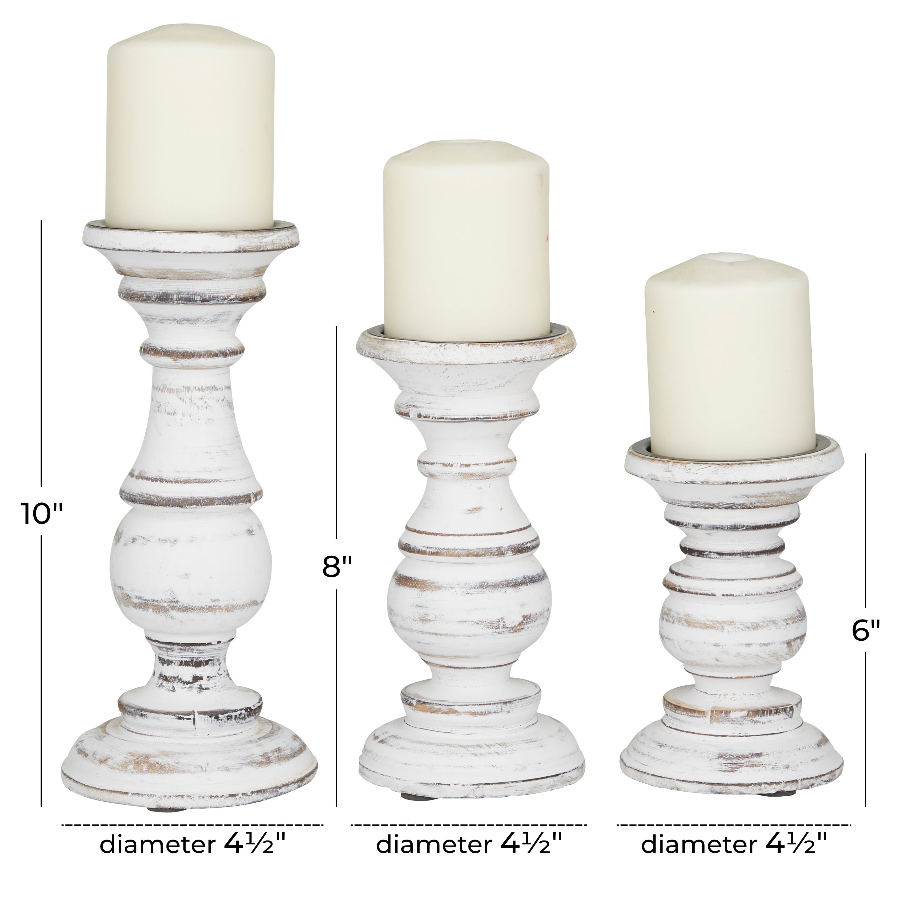 Glass Candle Traditional 10" Long X 3/4" Diameter Clear Packet of 3 