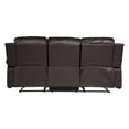 thumbnail image 4 of Lexicon Cranley Traditional Faux Leather Double Reclining Sofa in Brown, 4 of 5