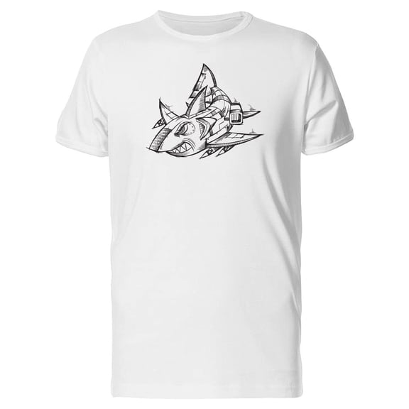 Cool Angry Robot Shark Tee Men's -Image by Shutterstock