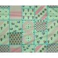 thumbnail image 4 of oneOone Polyester Lycra Mint Fabric Floral|Horse & Geometric Patchwork Craft Projects Decor Fabric Printed By The Yard 56 Inch Wide, 4 of 4