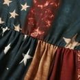 thumbnail image 6 of Women's Independence Day Patch Art Line Dress Floral Flag Maxi Dresses, 6 of 6