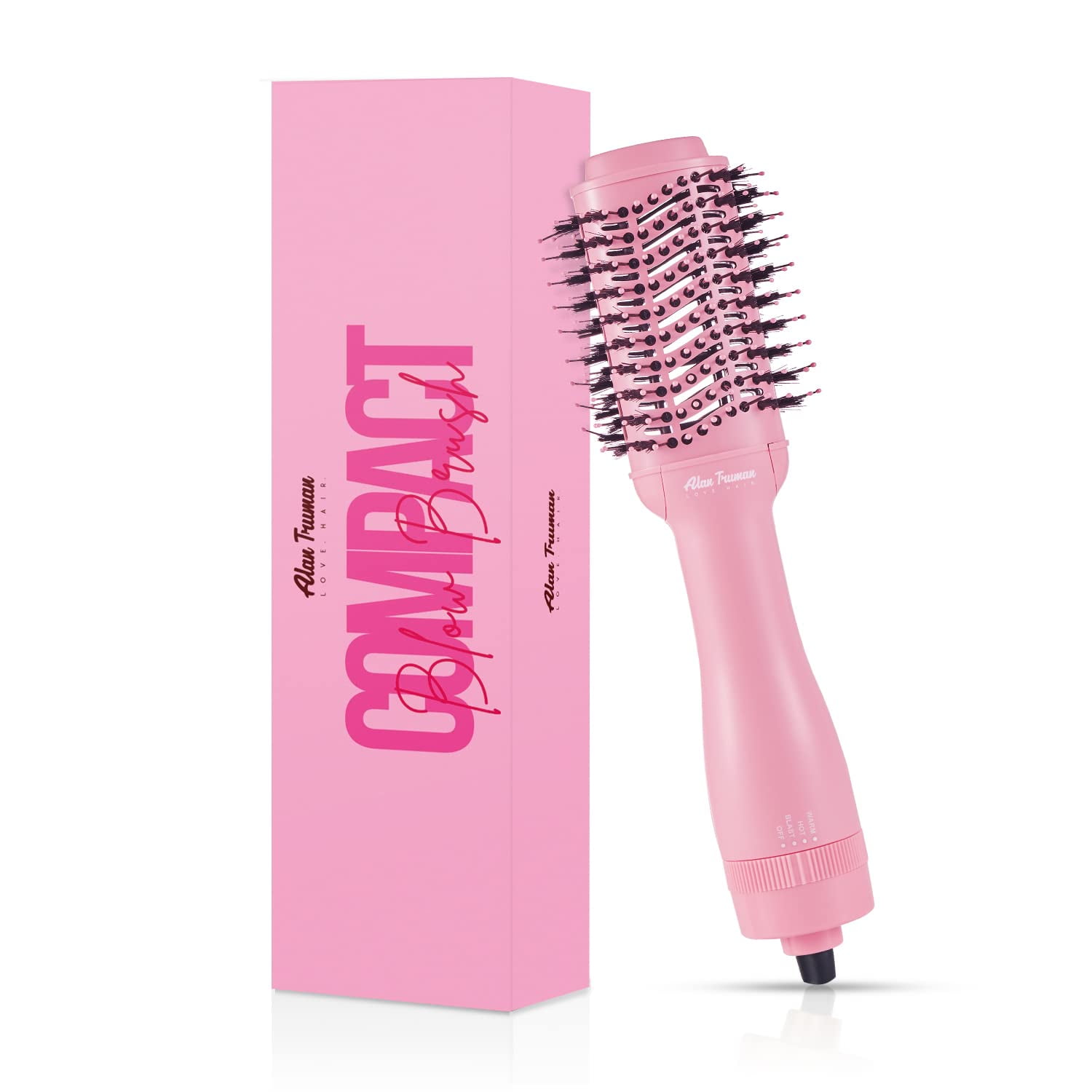 Alan Truman Compact Blow Brush Pink | 1100 Watts | Dryer ... - Walmart