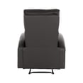 thumbnail image 4 of Lazzara Home Keamy Dark Brown Faux Leather Upholstered Reclining Chair, 4 of 7