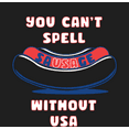 thumbnail image 2 of Americana You Can't Spell Sausage Without USA Crew Neck Long Sleeve Adult Tee-Medium-Black, 2 of 2