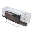thumbnail image 3 of Toothbrush Cup Holder Multifunction Wall Mounted with Toothpaste Dispenser Towel Hook Toothbrush Hanger Rack for Home With 3 Cups, 3 of 6