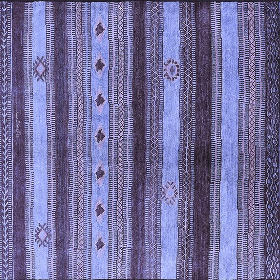 Ahgly Company Indoor Square Oriental Blue Industrial Area Rugs, 8' Square