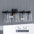 thumbnail image 4 of Prominence Home Fairendale 4-Light Matte Black Bathroom Vanity Light with Clear Glass Shade, 4 of 6