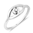thumbnail image 3 of Evil Eye Good Luck Protection .925 Sterling Silver Simple Band Ring-10, 3 of 5