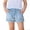 Blue, variant on Girls Denim Shorts with Adjustable Drawstring Elastic Waist Light Wash Frayed Hem Summer Jean Shorts for Kids 4-14 Years,Size 7-8T