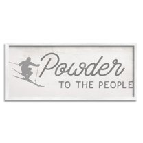 Stupell Industries Powder to the People Phrase Ski Sport Pun, 30 x 13, Design by Daphne Polselli