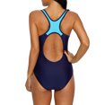 thumbnail image 4 of Charmo Women's One Piece Athletic Racerback Bathing Suit Color Block Swimsuit, 4 of 6