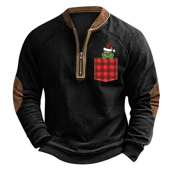 Mens Funny Ugly Christmas Sweater 1-Black L
