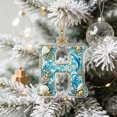 thumbnail image 5 of AZXY Christmas Ocean Themed Letter Acrylic Hanging Ornament, Seaside Snowflake Alphabet Pendant, Home Christmas Decorations, Personalized Holiday Keepsake for Xmas Tree Wreath Window, H, 5 of 7