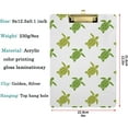 thumbnail image 2 of FMSHPON Green Sea Turtles Clipboard Hardboard Wood Nursing Clip Board and Pull for Standard A4 Letter 13x9 inches, 2 of 6