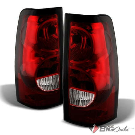 2005 Chevrolet Cavalier Brake - For 2003-2006 Silverado Red Clear Replacement Tail Lights Rear Brake Lamps LH+RH Set Pair Left+Right 2004 2005